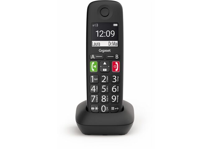 Gigaset E290HX schwarz DECT/GAP Mobilteil Telefon Großtast