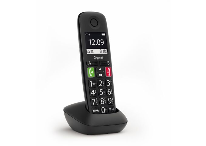 Gigaset E290HX schwarz DECT/GAP Mobilteil Telefon Großtast