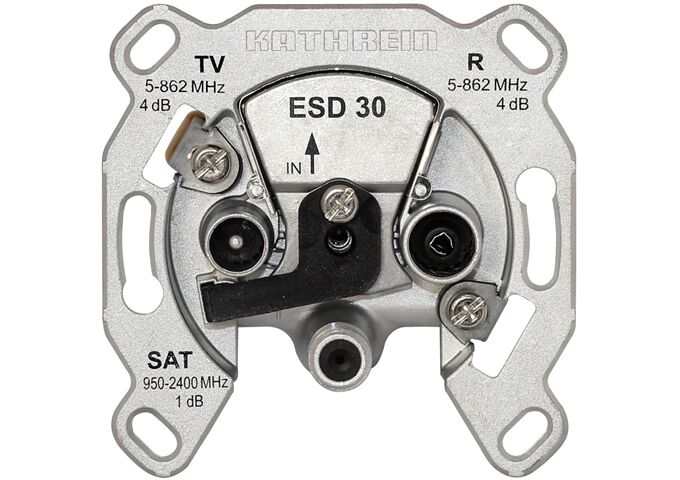 Kathrein ESD 30 Antennendose EINZEL 3-Loch mit DC-Durchlaß