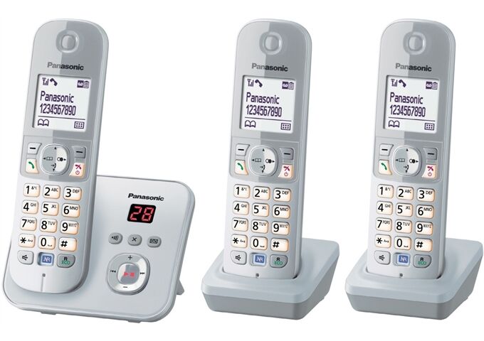 Panasonic KX-TG6823GS DECT Telefon mit AB TRIO schnurlos per