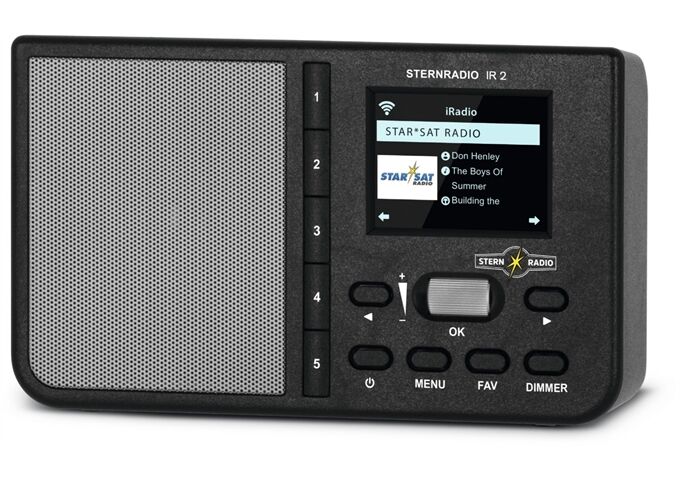 TechniSat SternRadio IR 2 sw Mobiles Internetradio mit WLAN