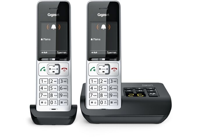 Gigaset COMFORT 500A duo si-sw Analog- Telefon mit AB schn