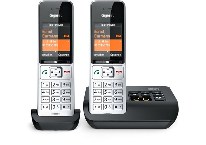 Gigaset COMFORT 500A duo si-sw Analog- Telefon mit AB schn