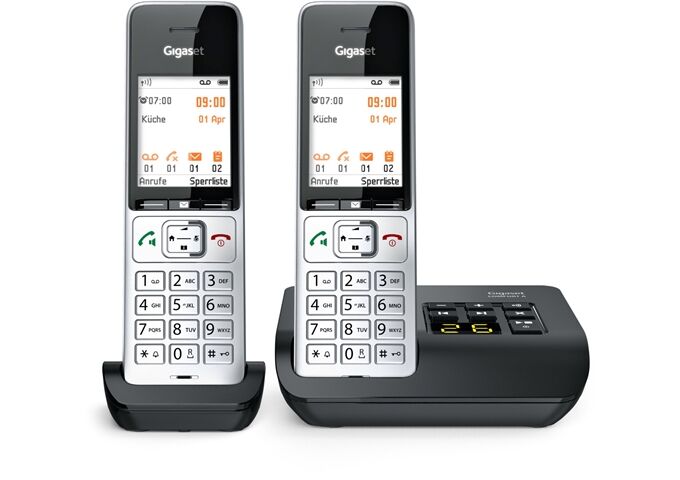 Gigaset COMFORT 500A duo si-sw Analog- Telefon mit AB schn