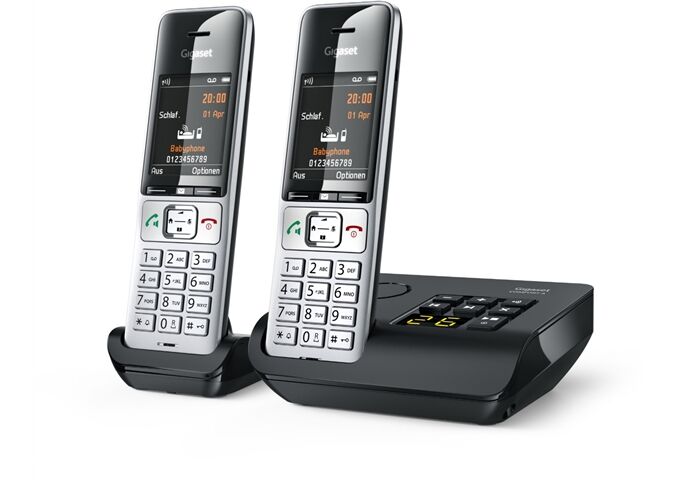 Gigaset COMFORT 500A duo si-sw Analog- Telefon mit AB schn