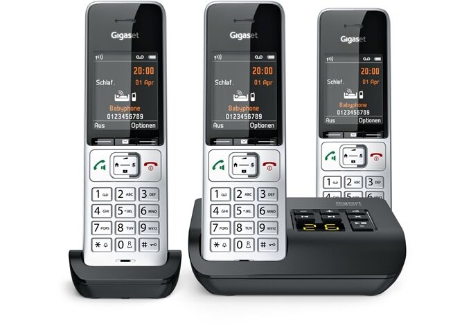 Gigaset COMFORT 500A trio si-sw Analog-Telefon mit AB schn