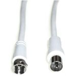 E+P FK 25 F-Anschlußkabel 2,5m weiß F-Stecker/Koaxkupp