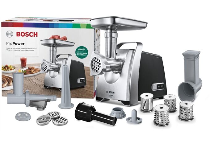 Bosch MFW68660 Fleischwolf schwarz/edelstahl 2200W