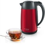 Bosch TWK3P424 Wasserkocher deep red crystal 2200W 1,7L