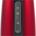 Bosch TWK3P424 Wasserkocher deep red crystal 2200W 1,7L