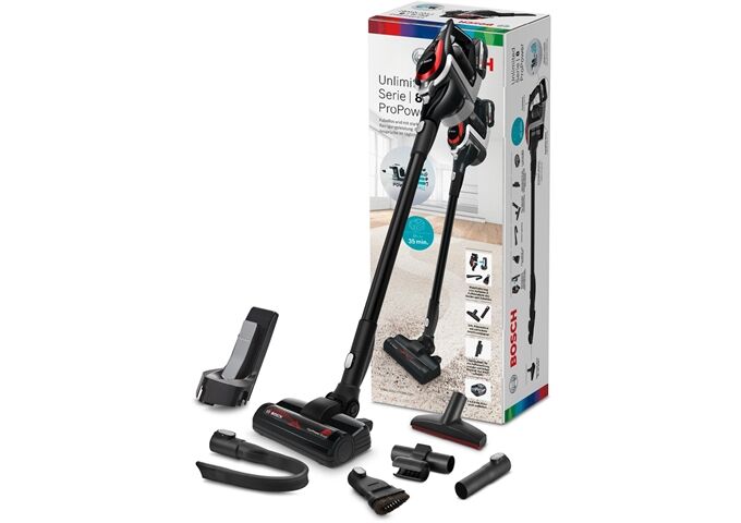 Bosch BSS81POW1 Akkustaubsauger Unlimited Serie 8 sw/red