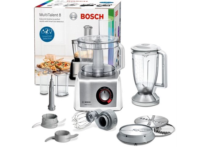 Bosch MC812S814 Kompakt-Küchenmaschine weiß/edelstahl 12