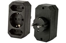 E+P EA 29 schwarz Dreifachkombistecker