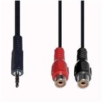 E+P B 143/02 Stereo-Kabel 3,5mm Stecker/2x Cinchkupplu