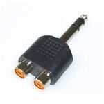 E+P GS 38 Stereo-Adapter 6,35mm Stecker/2x Cinchkupplu