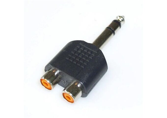 E+P GS 38 Stereo-Adapter 6,35mm Stecker/2x Cinchkupplu