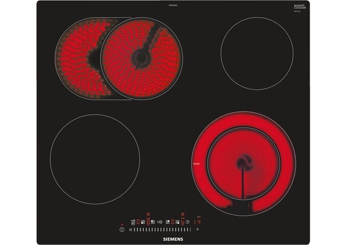Siemens ET601FNP1E sw Kochfeld Ceran autark 60cm 4 Kochzon
