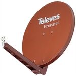 Televes S 75QSD-Z ziegelrot SAT-Spiegel 75cm ALU