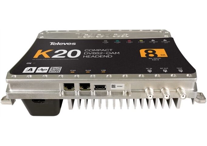 Televes K20-8 Kompaktkopfstelle 8Transponder DVB-S2 in QAM