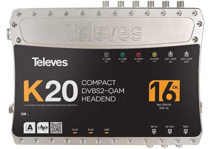 Televes K20-16 Kompaktkopfstelle 16Transponder DVB-S2 in Q