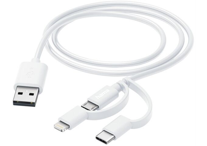 HAMA 201535 3in1 Multi Ladekabel ws USB-A Micro USB USB