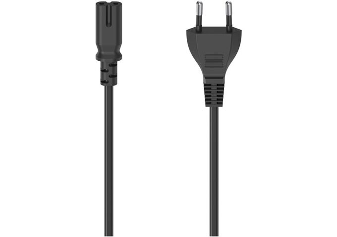 HAMA 223275 Netzkabel sw 2,5m Eurostecker 2-Pin Stecker