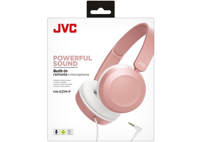 JVC HA-S31M-P-E zartes rosa Kopfhörer Kabel On Ear + F