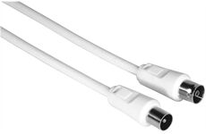 HAMA 205029 Antennenkabel weiss 3m Stecker/Kupplung 75d