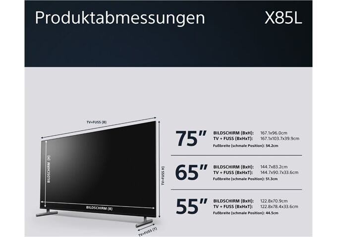 Sony KD75X85LAEP LED-TV UHD 4K Triple Tuner Google TV