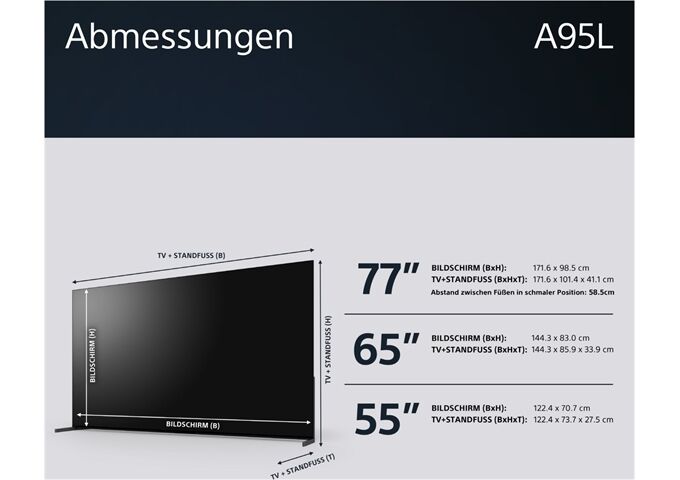 Sony XR65A95LAEP OLED-TV UHD 4K TWIN Triple Tuner Googl