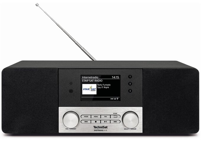 TechniSat DigitRadio 4 IR sw/si DAB+/UKW/Internet-Radio mit