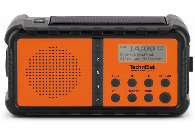 TechniSat TechniRadio Solar 2 sw/org DAB+/UKW-Radio mit Sola