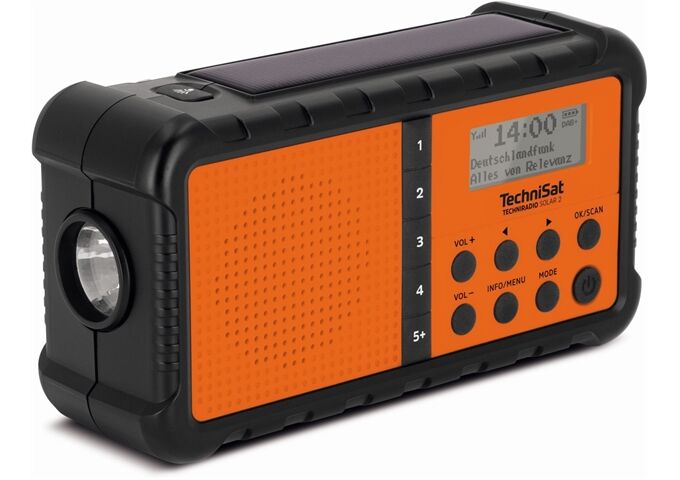 TechniSat TechniRadio Solar 2 sw/org DAB+/UKW-Radio mit Sola