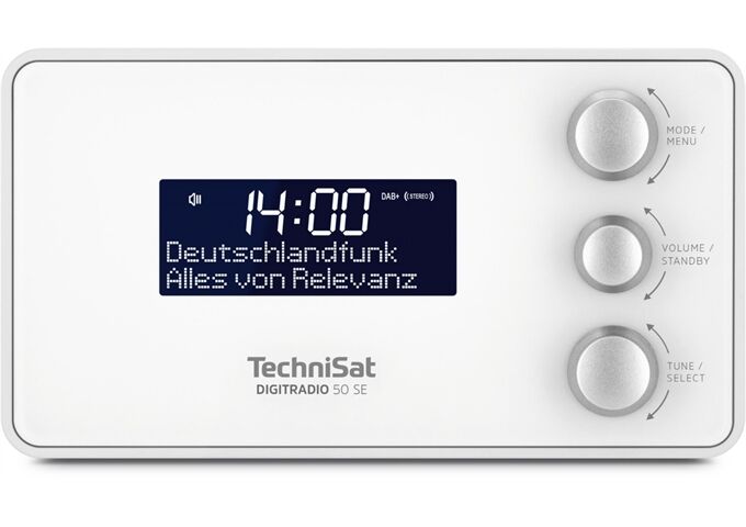 TechniSat DigitRadio 50 SE ws DAB+/UKW-Uhrenradio mit LCD-Di