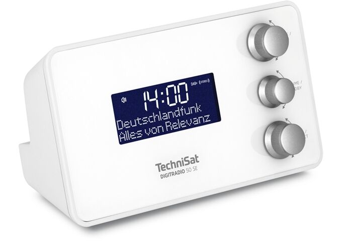 TechniSat DigitRadio 50 SE ws DAB+/UKW-Uhrenradio mit LCD-Di