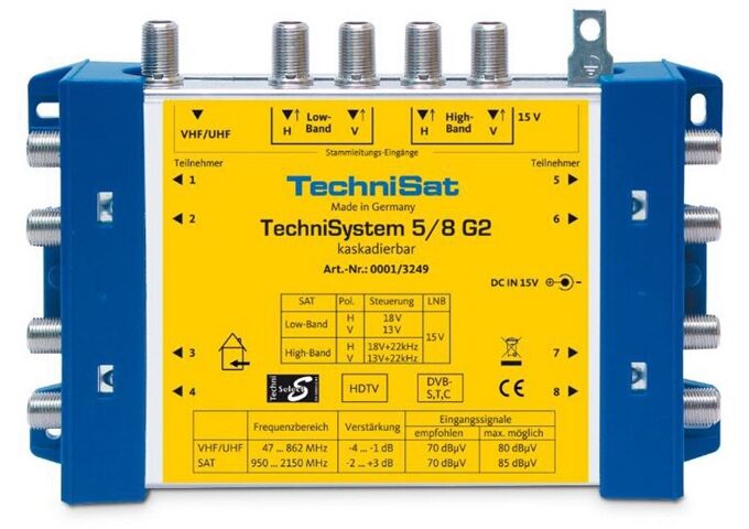 TechniSat TechniSystem 5/8 G2 DC-NT Umschaltmatrix inkl. Net