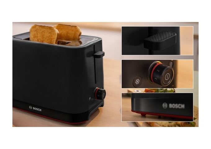 Bosch TAT3M123 Toaster My Moment sw mit Brötchenaufsatz