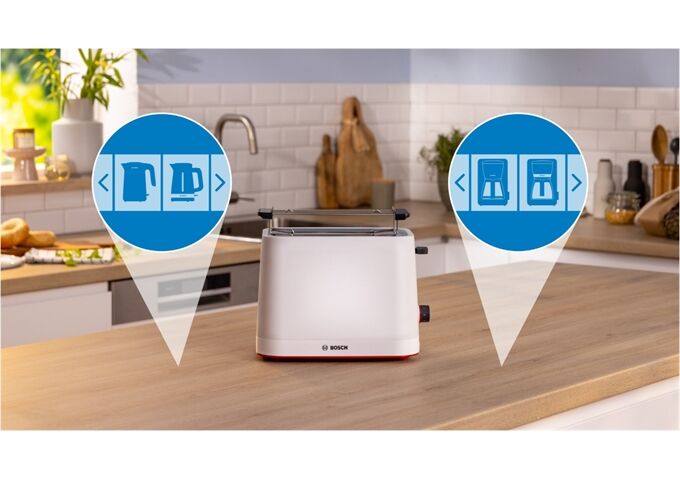 Bosch TAT3M121 Toaster My Moment ws mit Brötchenaufsatz