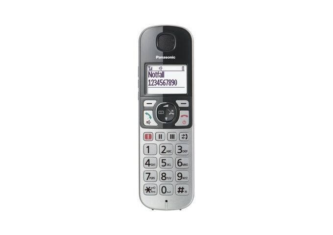 Panasonic KX-TGE522 GS Seniorentelefon SOS-Taste mit AB + Mo