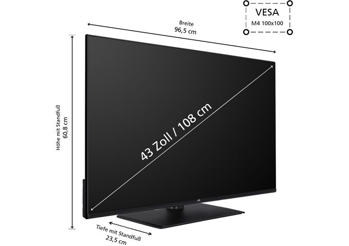 JVC LT-43VUQ3455 LED-TV UHD QLED TIVO Multituner Mitte