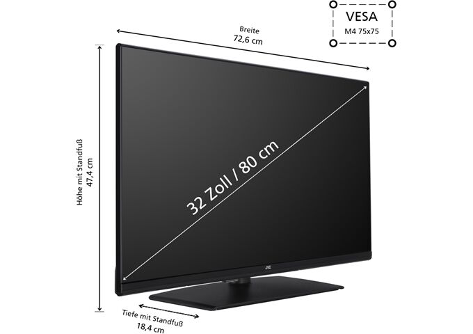 JVC LT-32VF5355 LED-TV FHD SMART TIVO Multituner Mitte