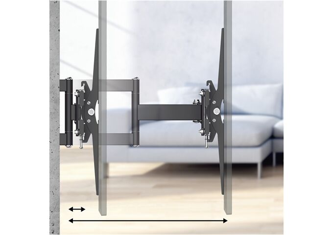 HAMA 220831 TV-Wandhalterung sw 213cm (84")auszieh-/nei