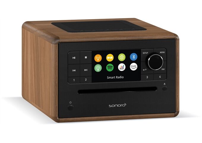 Sonoro Elite-X walnuss matt Musiksystem DAB+ Weckfunktion