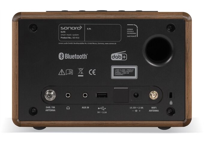 Sonoro Elite-X walnuss matt Musiksystem DAB+ Weckfunktion