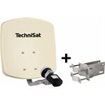 TechniSat DigiDish 33, Universal-V/H-LNB Beige mit An-Rohr-F