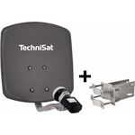 TechniSat DigiDish 33, Universal-V/H-LNB Grau mit An-Rohr-Fi