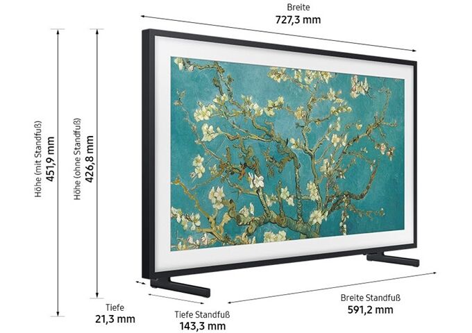 Samsung GQ32LS03CBUXZG sw LED-TV FHD The Frame Q HDR ArtMo