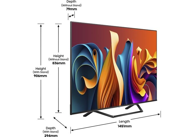 Hisense 65A7NQ sw QLED-TV UHD Multituner BT Smart Dolby Vi