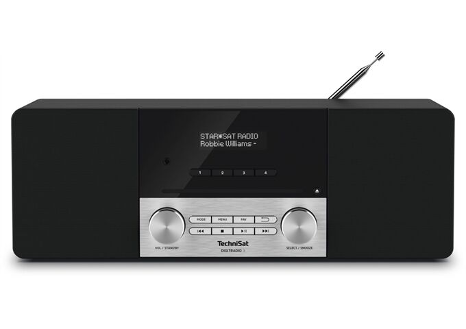 TechniSat DigitRadio 3 sw/si DAB+/UKW mit CD-Player und Blue