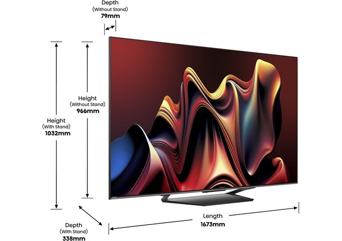 Hisense 75U7NQ sw LED-TV Mini LED UHD Multituner BT Smart